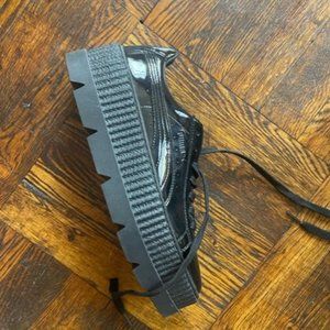 puma black patent rihanna fenty shoes